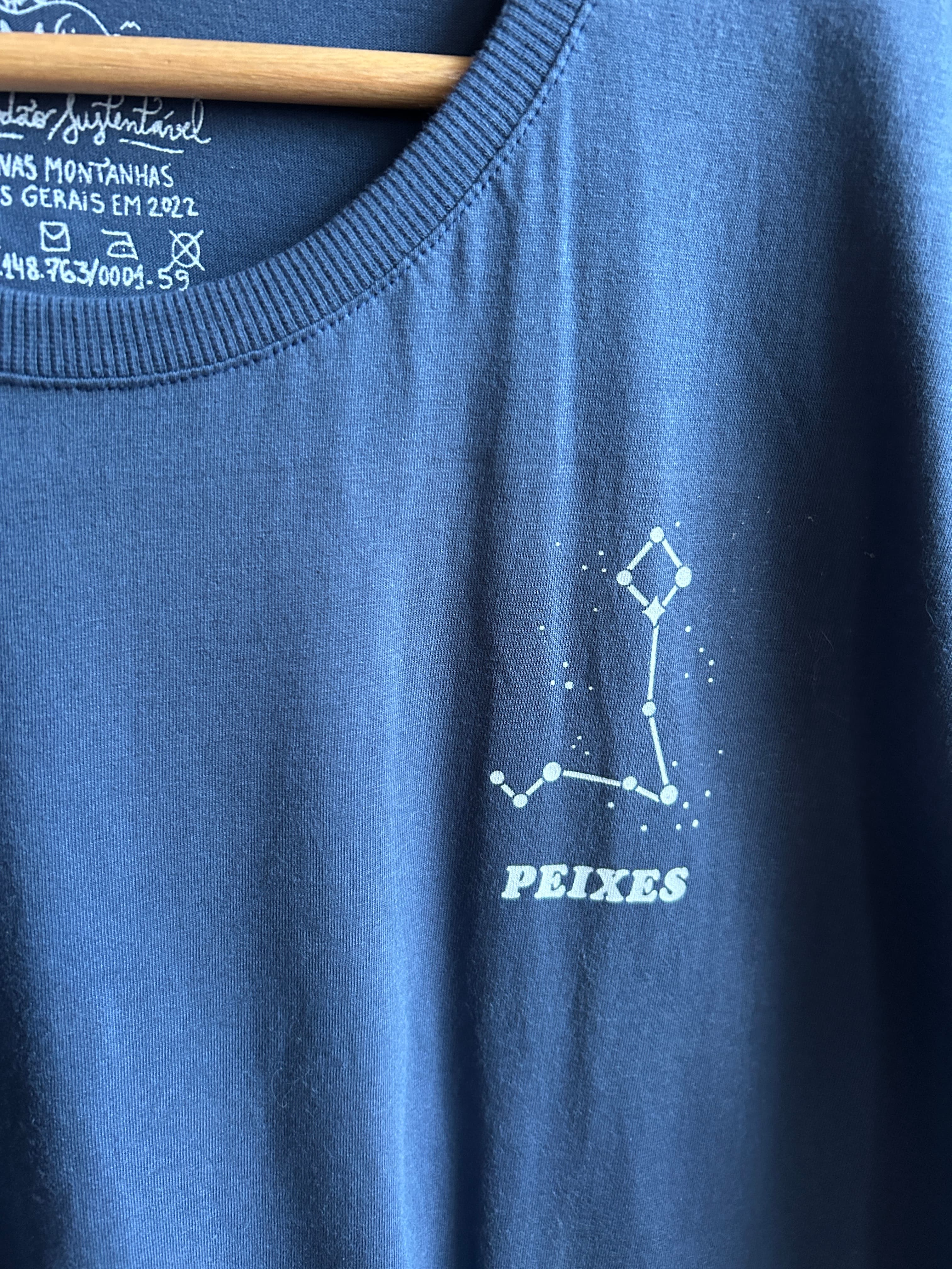 Camiseta azul signo Peixes  — foto 3