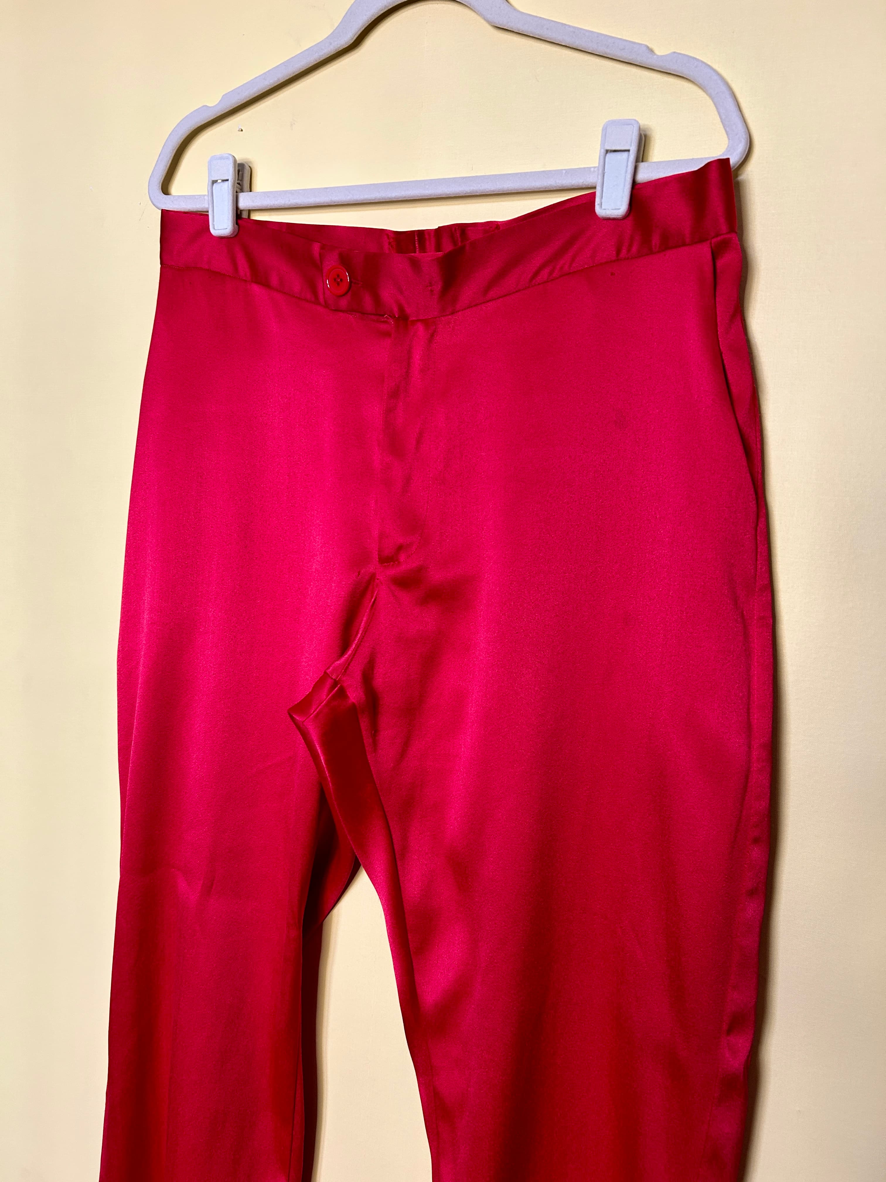 Calça alfaiataria reta acetinada — foto 3