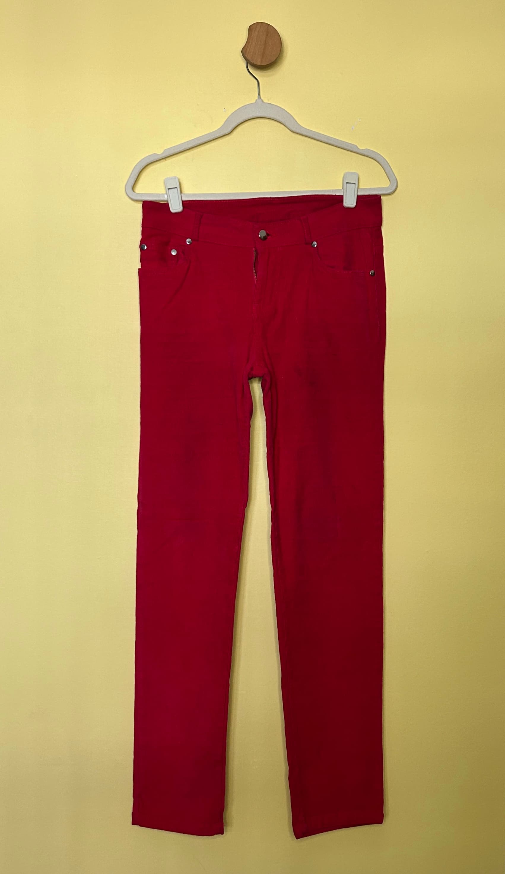 Calça reta cotelê