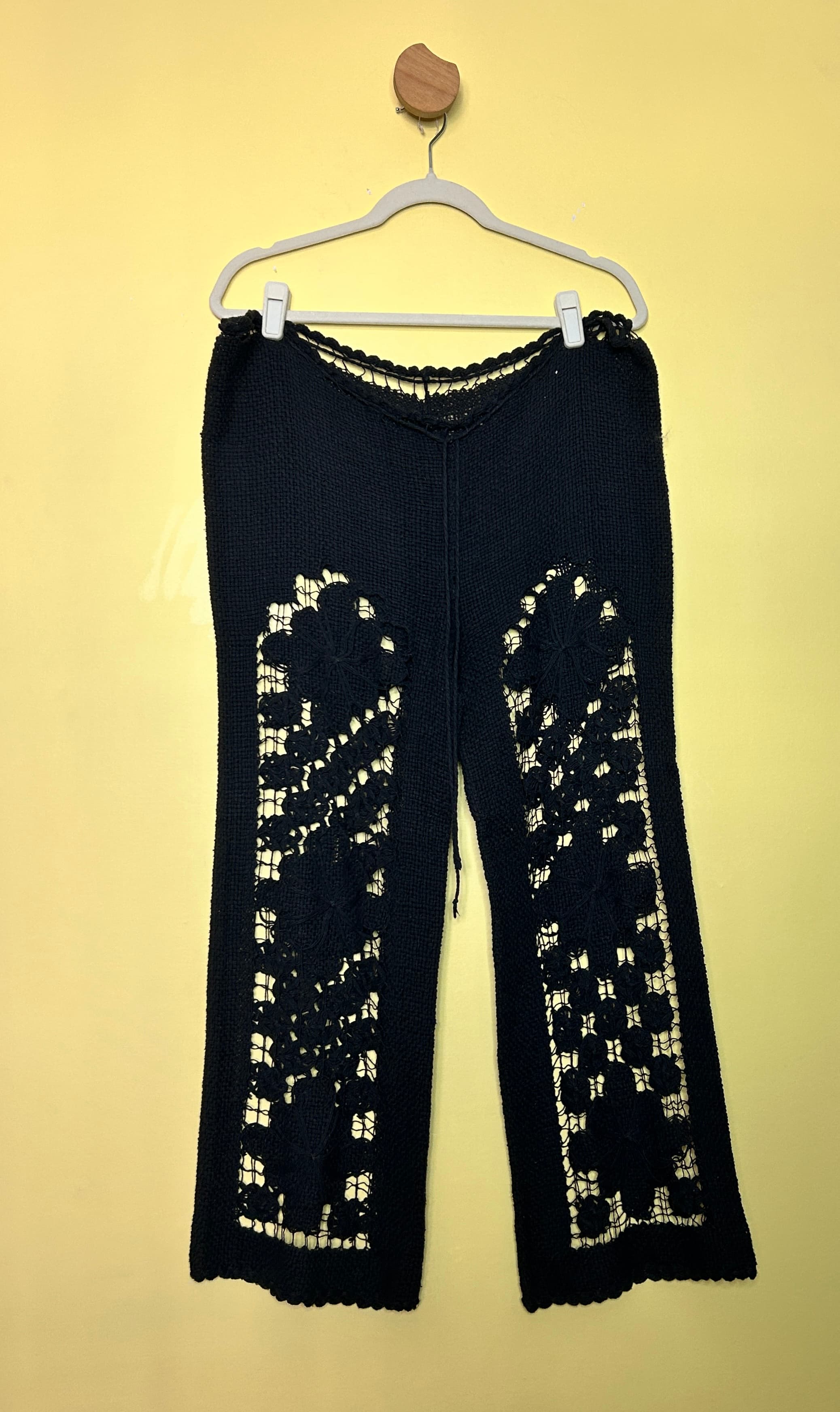 Calça pantalona crochê
