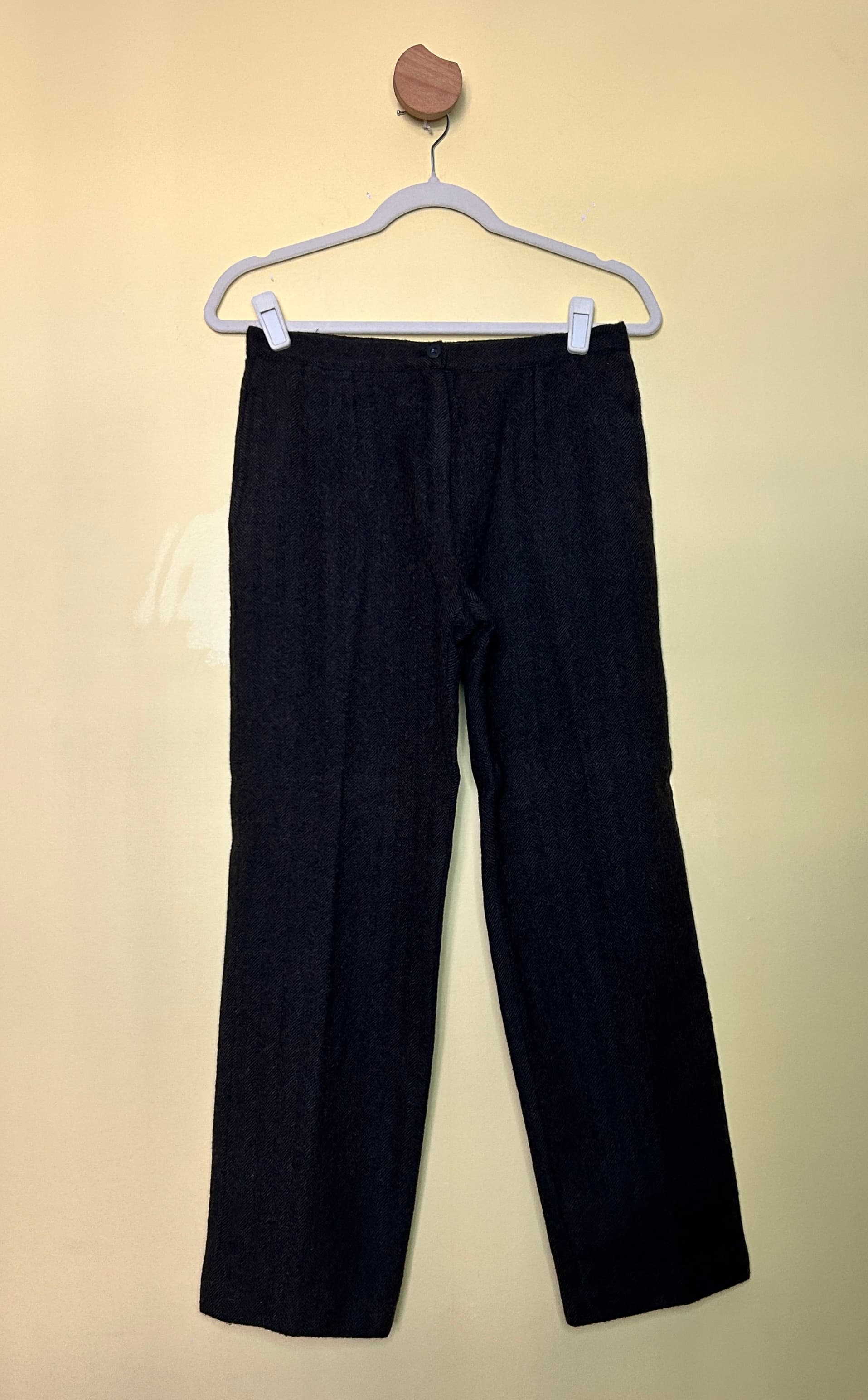 Calça alfaiataria reta lã