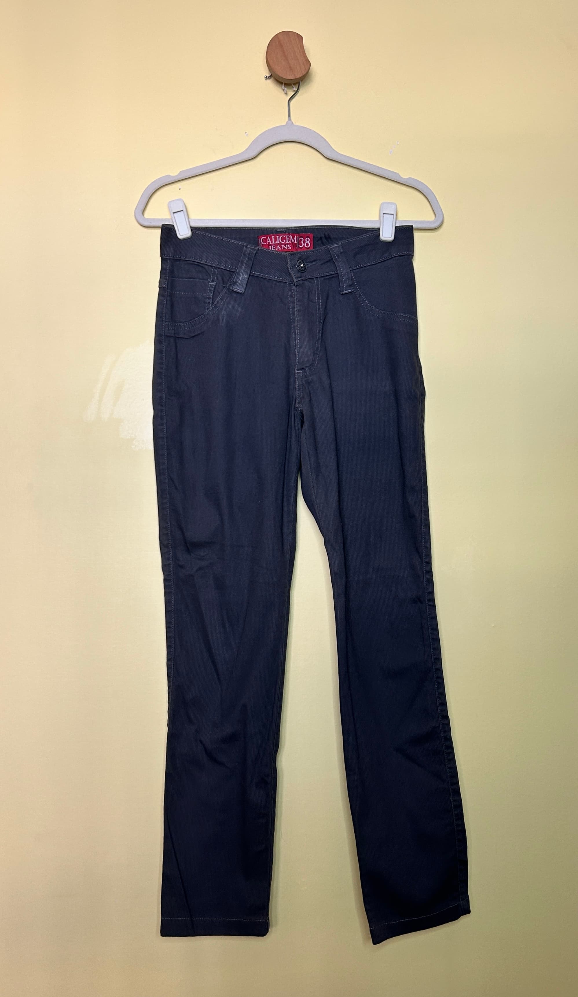 Calça cotelê skinny Caligem