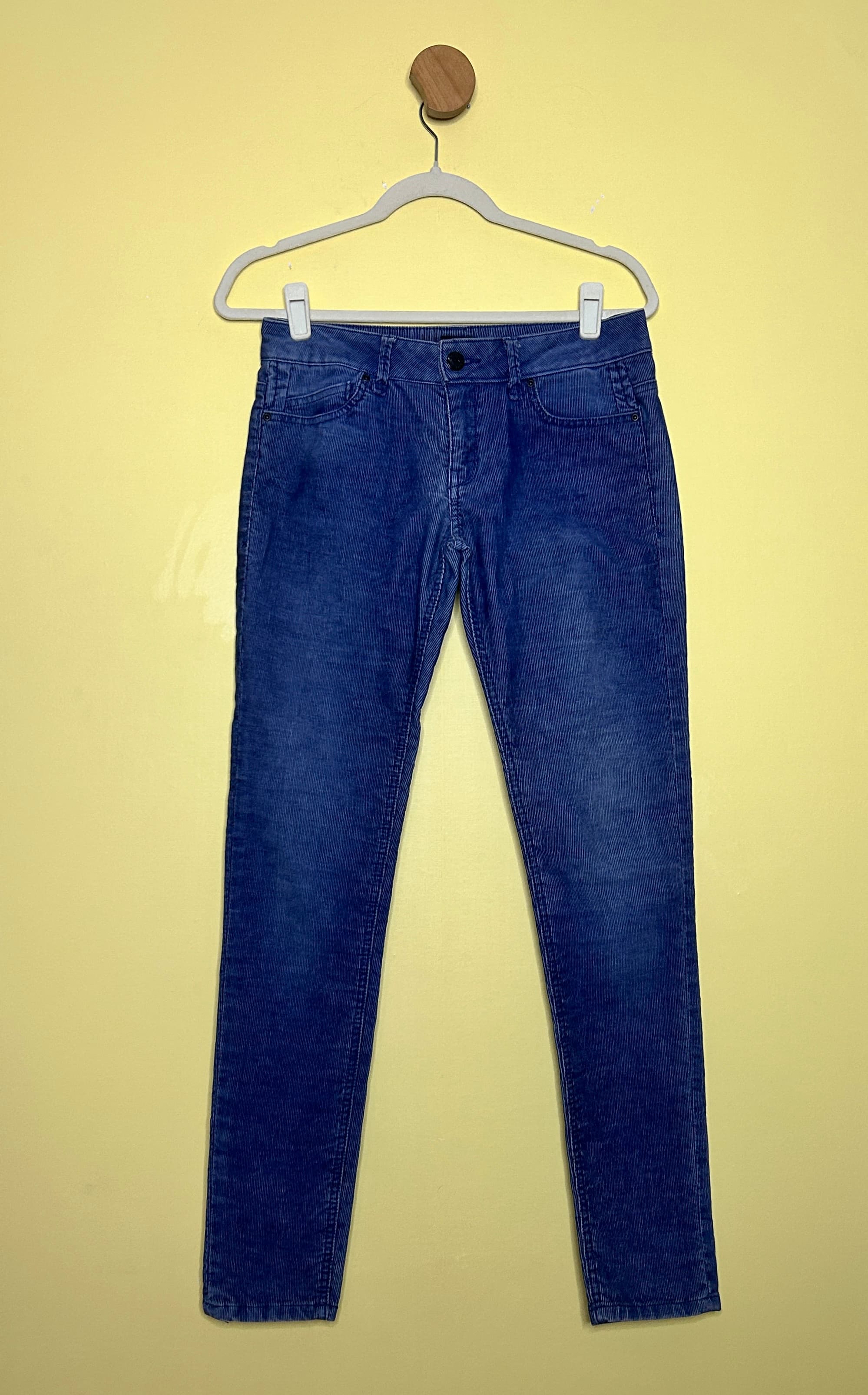Calça skinny cintura baixa texturizada Lee