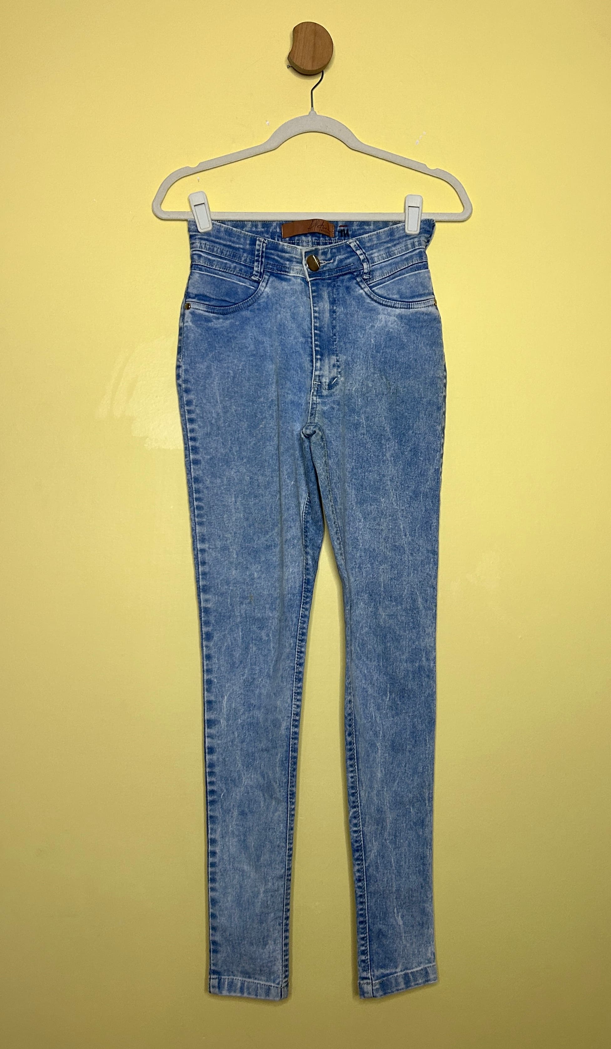 Calça skinny cintura alta Pletora