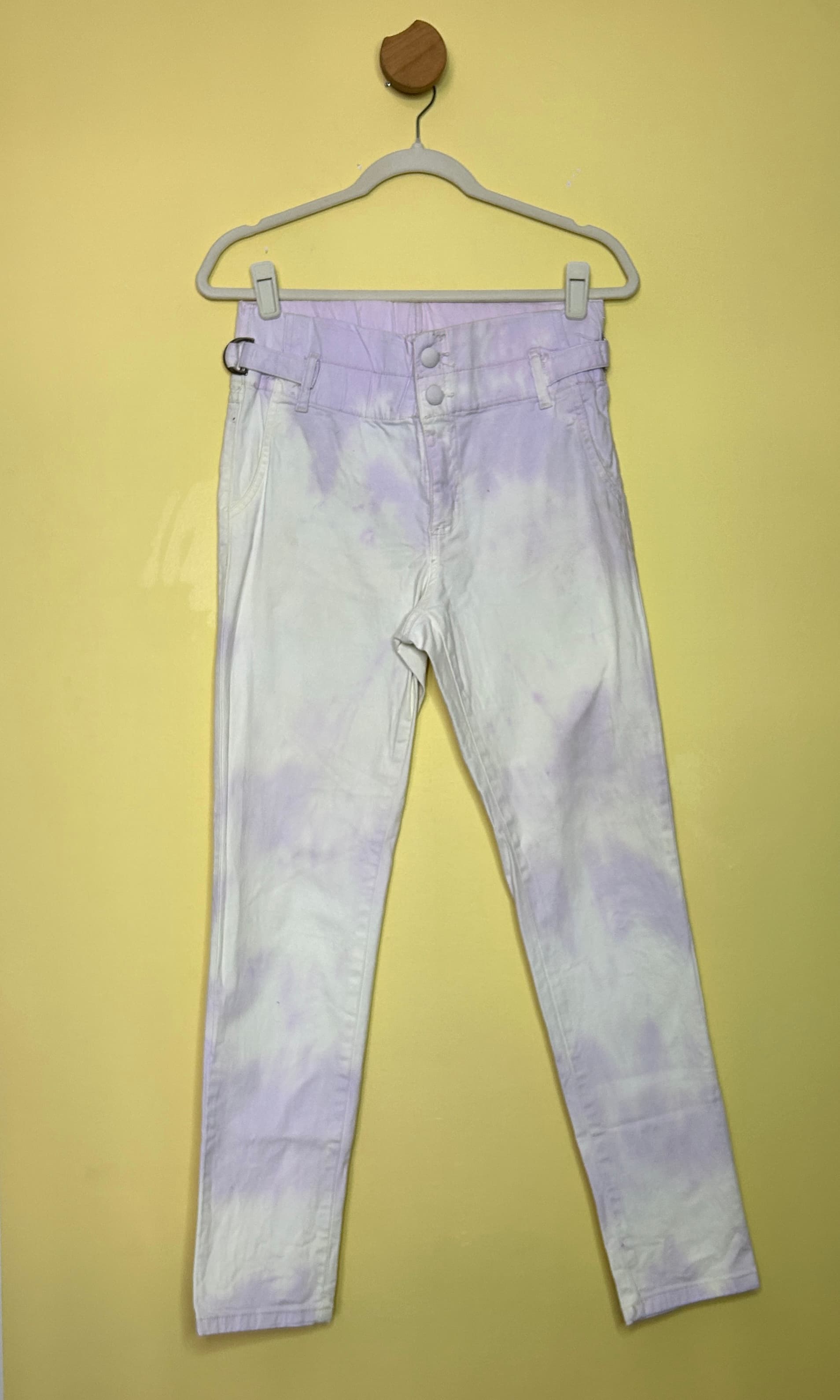 Calça jeans skinny tie die 