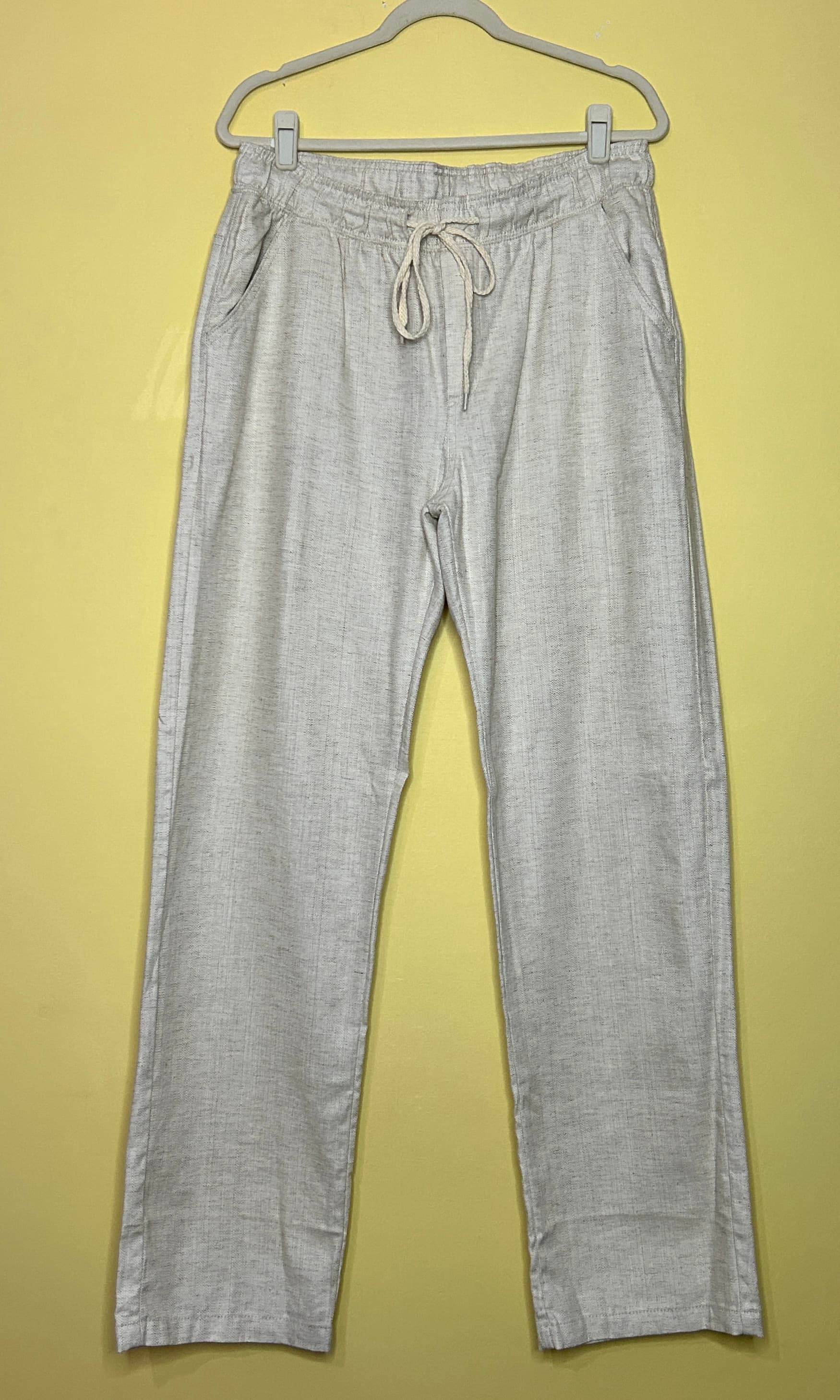 Calça linho reta 