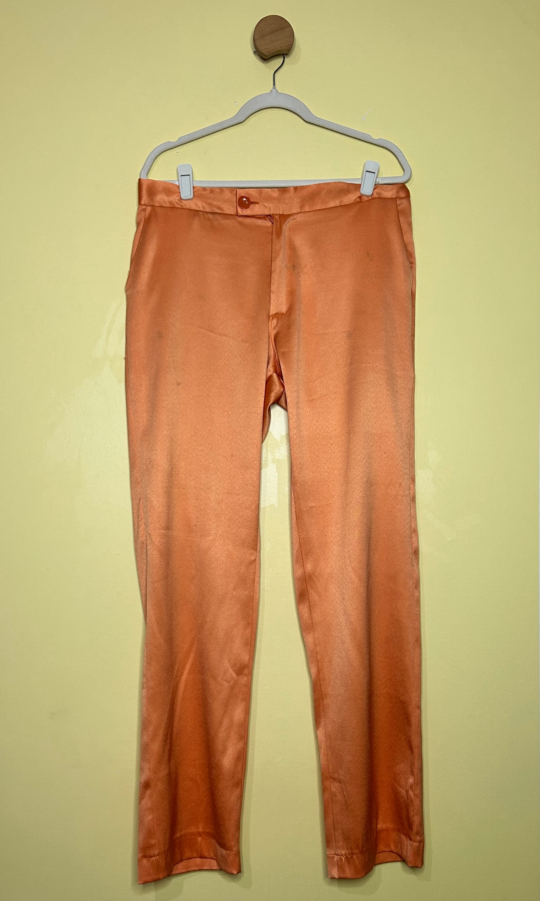 Calça afaiataria reta cetim 