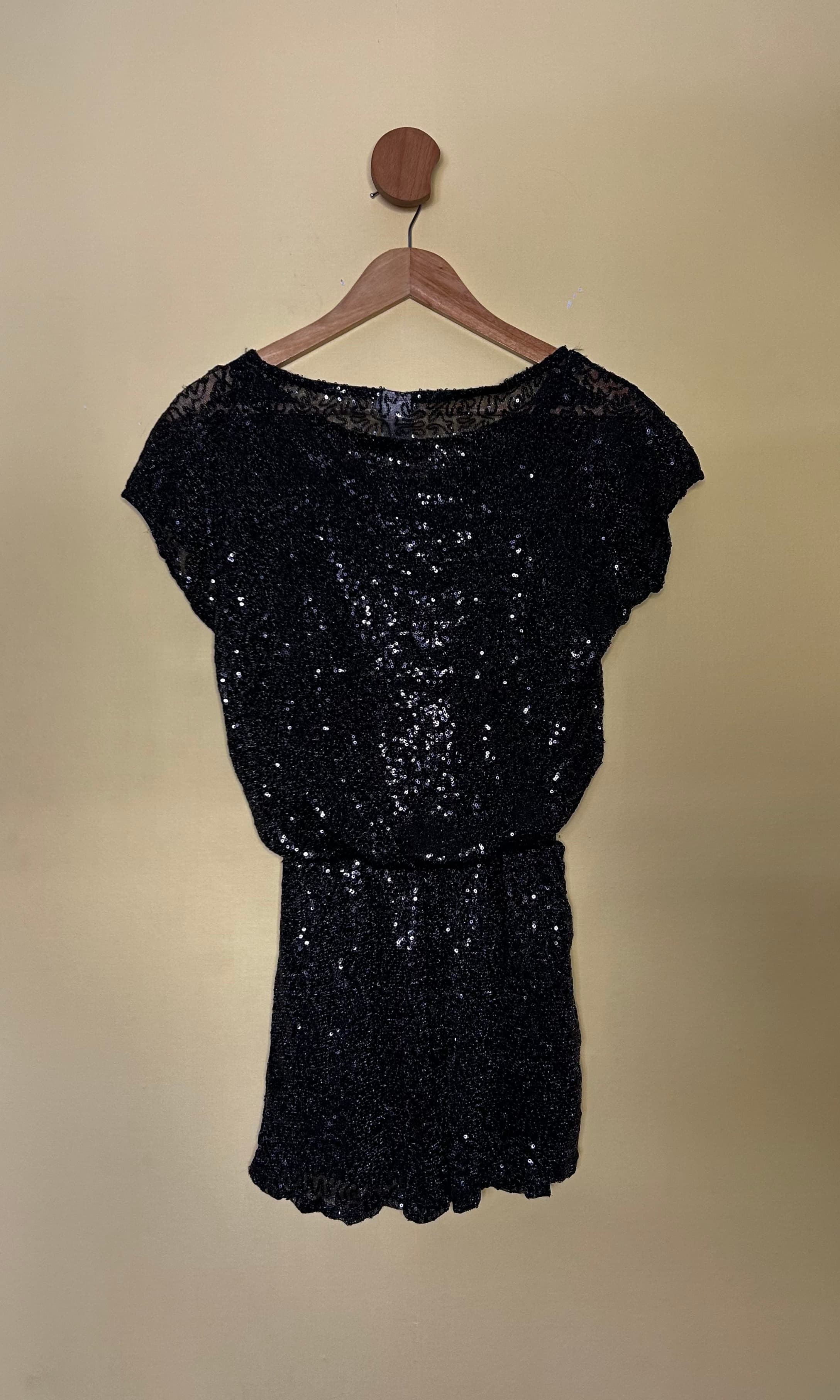 Vestido micro paetê preto — foto 2