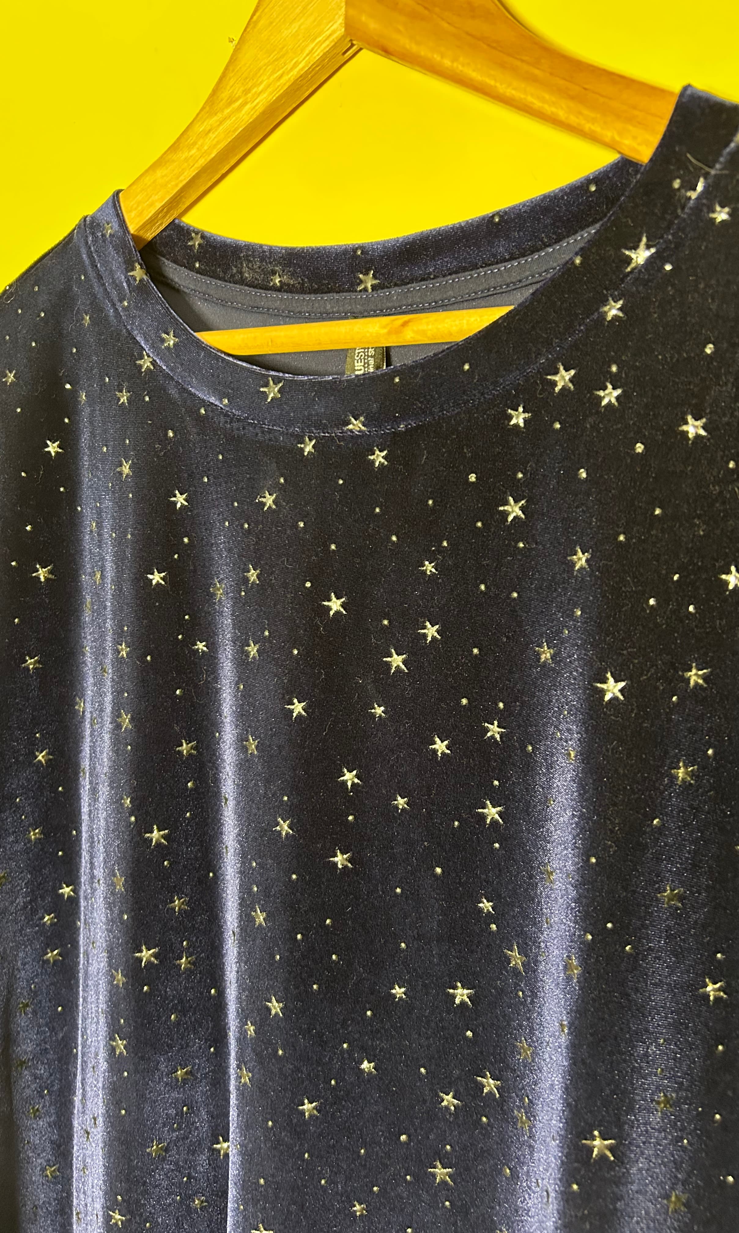 Vestido camisetão veludo estrelas — foto 3