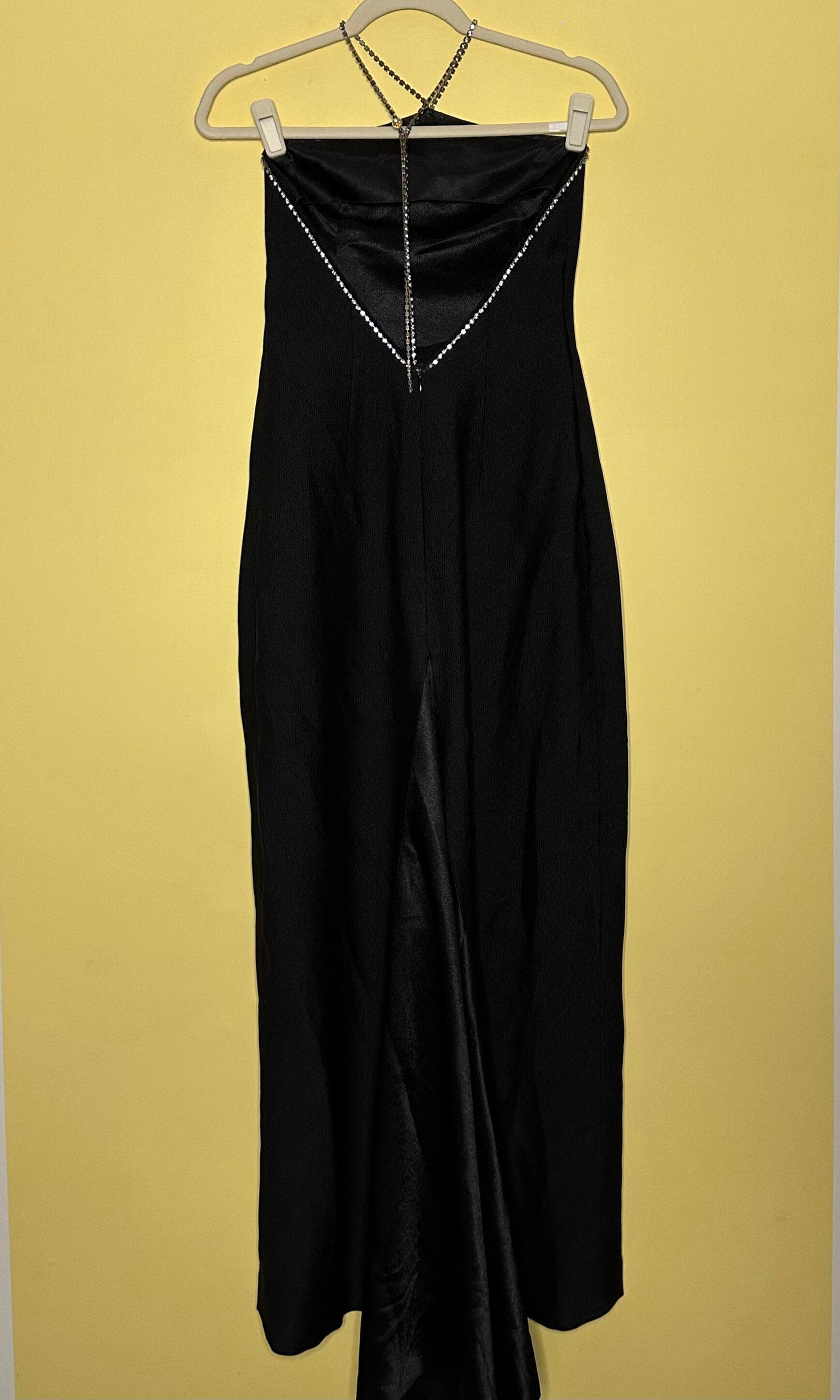 Vestido longo frente única alça strass — foto 2