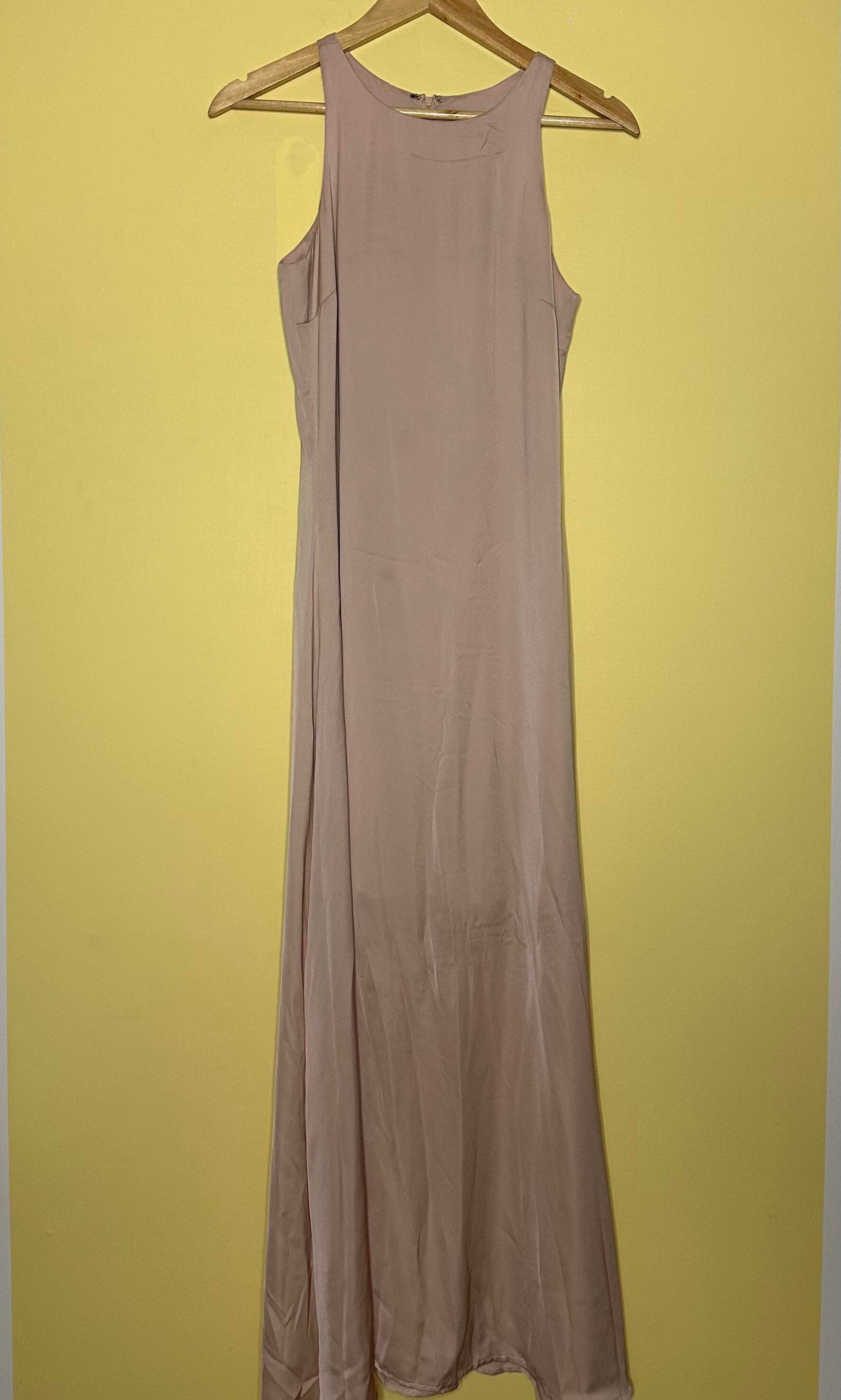 Vestido longo liso alça nadador