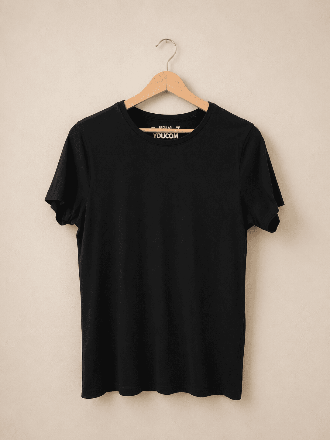Camiseta básica preta regular