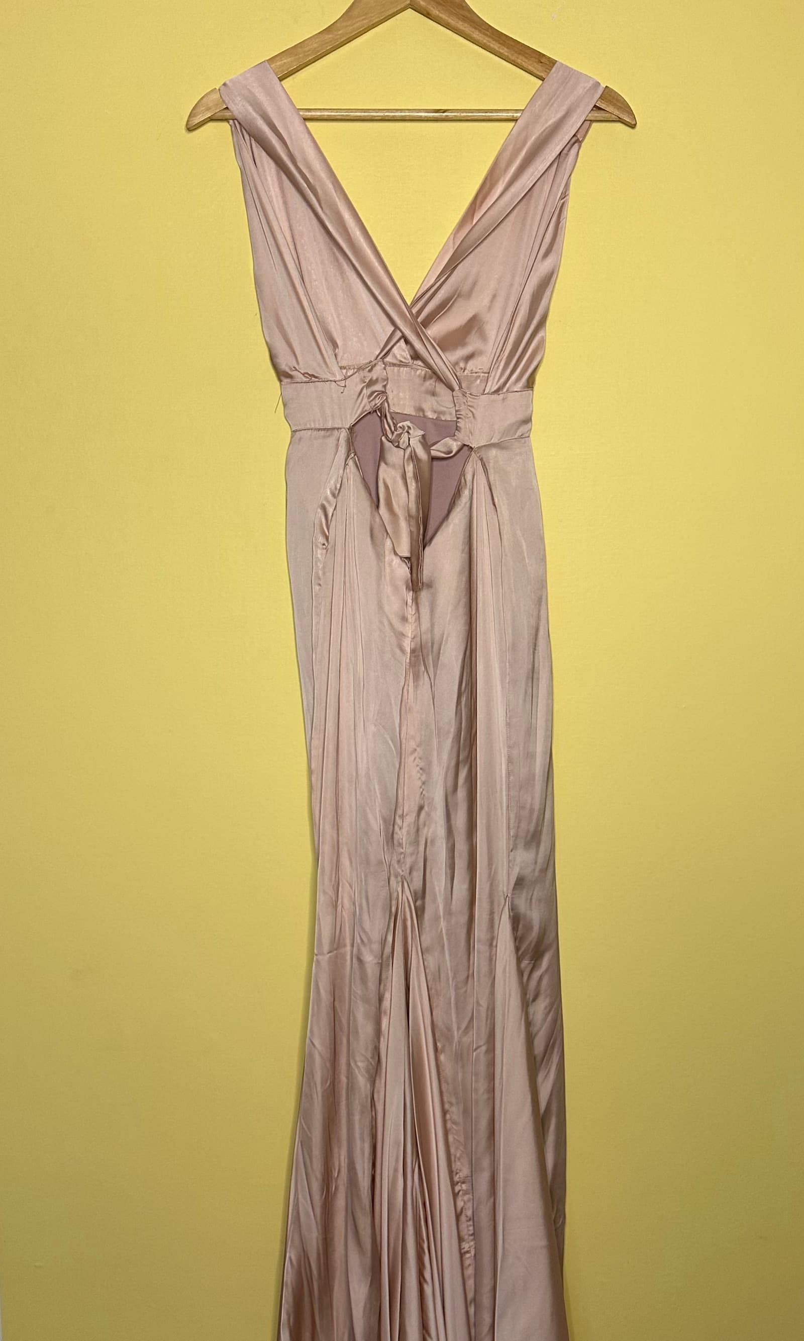 Vestido longo frente única cetim — foto 2