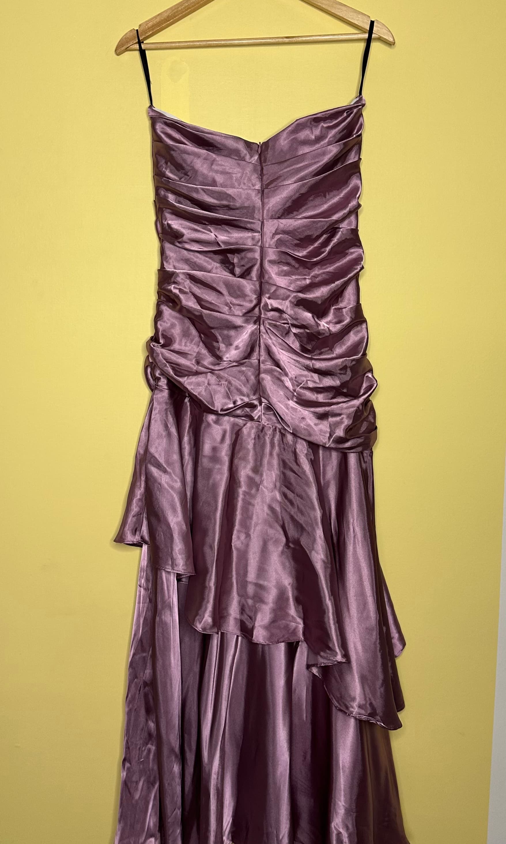 Vestido longo drapeado cetim — foto 2